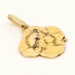 Hanger - 14 karaat Geel goud - Diamant- Robijn, Sieraden, Tassen en Uiterlijk, Antieke sieraden