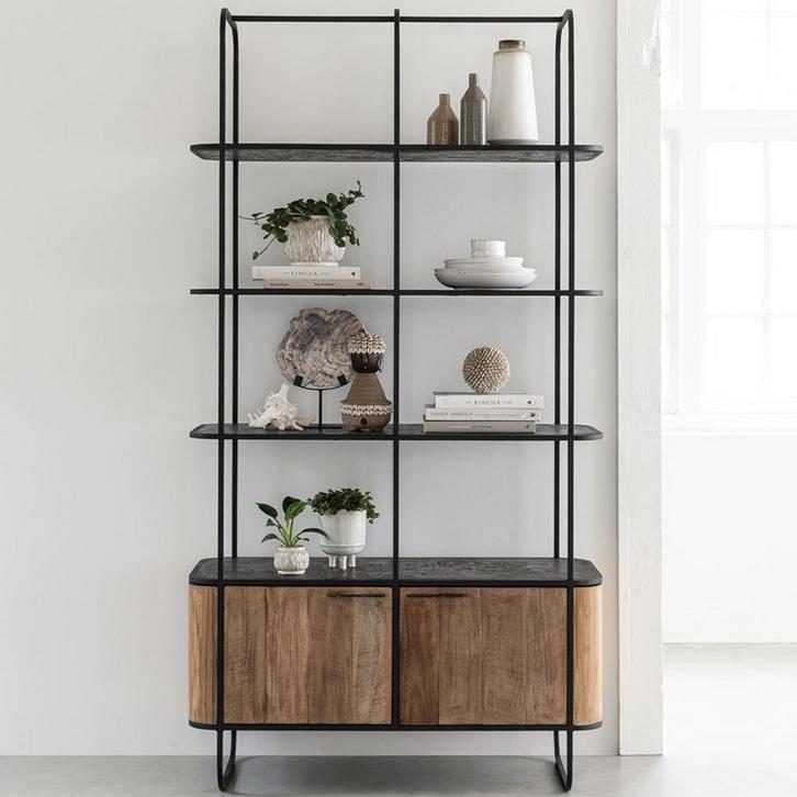 *WOONWINKEL* DTP Home Soho Stellingkast Teak En Mortex, Huis en Inrichting, Kasten | Boekenkasten, Nieuw, Verzenden