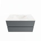 MONDIAZ VICA-DLUX 90cm badmeubel onderkast Plata 2 lades., Ophalen of Verzenden, Nieuw, Bad