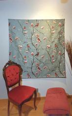 Art Nouveau Jacquard Wandtapijt met Rode Borsten - 150x140cm