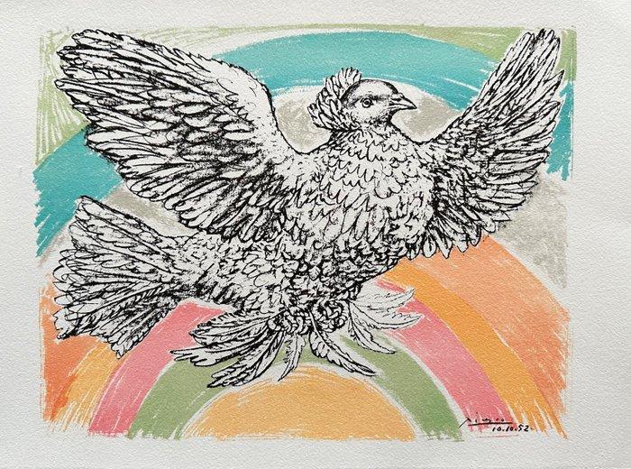 Pablo Picasso (1881-1973) - Colombe volant à lArc en Ciel, Antiek en Kunst, Antiek | Overige Antiek