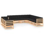 vidaXL 10-delige Loungeset met antracietkleurige kussens, Verzenden, Nieuw, Loungeset