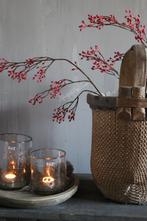 Namaak lange Rozenbottel tak red 100 cm, Huis en Inrichting, Ophalen of Verzenden, Nieuw