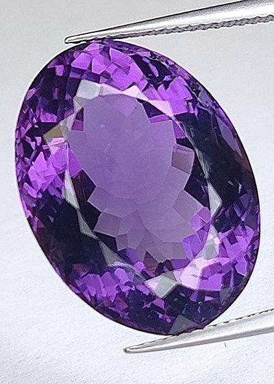 Amethist - 22.92 ct - Instituto Gemólogico Español (IGE), Sieraden, Tassen en Uiterlijk, Edelstenen