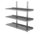 Wandschap | 3 niveaus | RVS | 120 cm, Nieuw in verpakking, RVS Meubilair