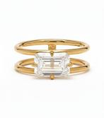 Ring - 14 karaat Geel goud Diamant (Lab-grown), Sieraden, Tassen en Uiterlijk, Ringen, Nieuw