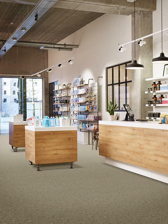 Naadloze pvc vinyl vloer Dynamic Chips  € 23,55 per m², Huis en Inrichting, Stoffering | Vloerbedekking, Wit, Crème, Beige, Bruin