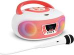 Veiling - MOOOV 477409 CD-speler FM-radio karaoke met microf, Audio, Tv en Foto, Radio's, Gebruikt