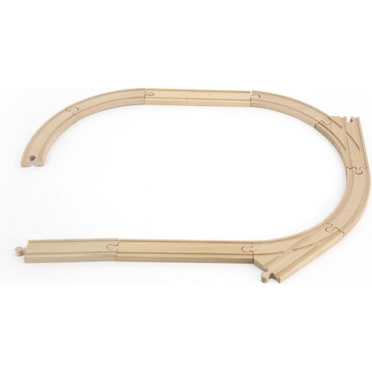 Houten treinbaan uitbreiding – Extra rails en accessoires., Kinderen en Baby's, Speelgoed | Houten speelgoed, Nieuw, Ophalen of Verzenden