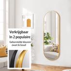 LoXa Passpiegel Ovalo Goud – 160x60 cm – Ophangbaar – Goud G, Huis en Inrichting, Woonaccessoires | Spiegels, Verzenden, Nieuw