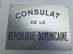 Consulat Republique Dominicaine - Reclamebord (1) - Staal