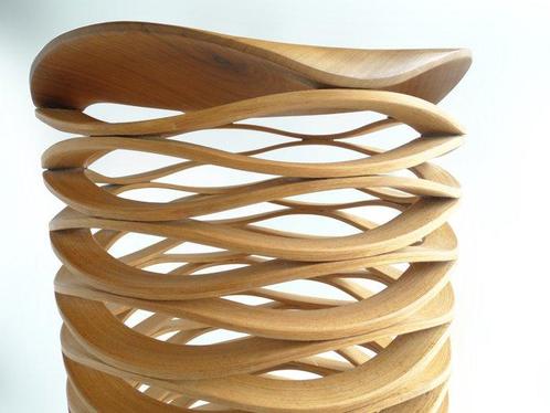Chris Ruhe - Kruk - Kersenhout - Natuurlijk, Antiek en Kunst, Antiek | Meubels | Stoelen en Banken