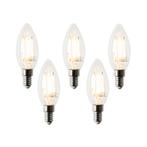 Set van 5 Smart E14 LED lampen B35 4,5W 470 lm 2700K, Nieuw