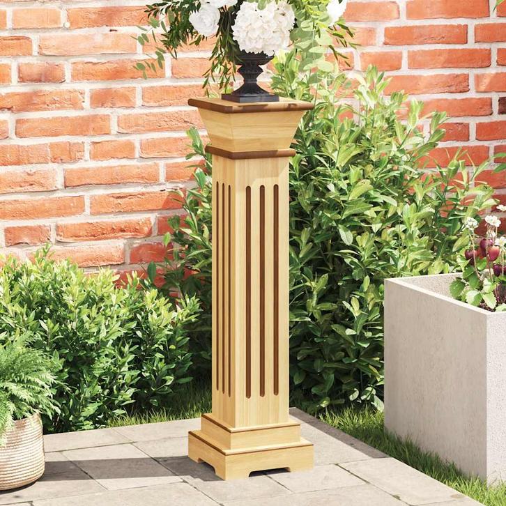 vidaXL Plantenstandaard klassieke zuil vierkant 17x17x66 cm, Tuin en Terras, Overige Tuin en Terras, Nieuw, Verzenden
