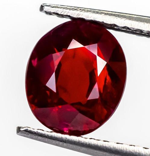 Robijn - 2.06 ct - Lotus Gemology - Vivid Red (Mozambique), Sieraden, Tassen en Uiterlijk, Edelstenen