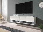 Zwevend TV-meubel Grijs/Wit/Eiken 100/140/180/200/280 cm LED, Nieuw, Overige houtsoorten, Minder dan 100 cm, 25 tot 50 cm