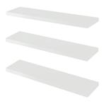 Wandplank Stranda set van 3 wit 80x20x3,5 cm [en.casa], Huis en Inrichting, Woonaccessoires | Wandplanken en Boekenplanken, Verzenden