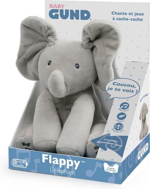 GUND Baby geanimeerde Flappy De Olifant knuffel, grijs, 30,5, Kinderen en Baby's, Speelgoed | Knuffels en Pluche, Zo goed als nieuw