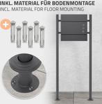 Brievenbusstandaard 50 cm x 120 cm antraciet roestvrij staal, Tuin en Terras, Brievenbussen, Verzenden, Zo goed als nieuw