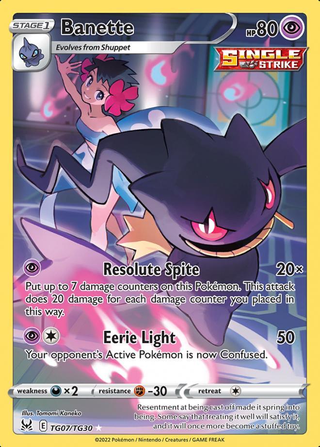 Banette TG07/TG30 lost Origin, Hobby en Vrije tijd, Verzamelkaartspellen | Pokémon, Losse kaart, Nieuw, Foil, Ophalen of Verzenden