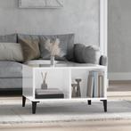 vidaXL Salontafel 60x50x36,5 cm bewerkt hout hoogglans wit, 50 tot 100 cm, Verzenden, Nieuw, 50 tot 100 cm