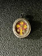Reliekhouder - Glas, Textiel, Verzilverd - 1850-1900 -, Antiek en Kunst