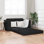 vidaXL Vloersofa Bed 2-in-1 Zwart 148x71x83 cm Stof, Huis en Inrichting, Banken | Bankstellen, Verzenden, Nieuw, Stof, Minder dan 150 cm
