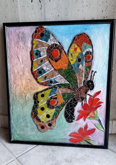 Mozaïek - Roberto Rubiola - Roberto Rubiola - 2026 - vlinder, Antiek en Kunst, Kunst | Designobjecten