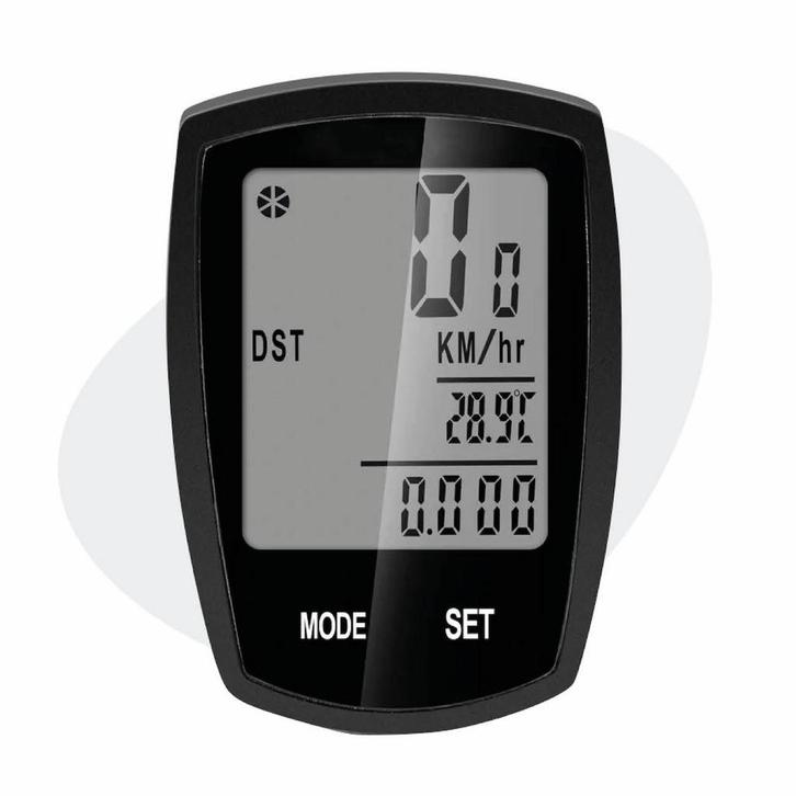 Voltano Fietscomputer Draadloos Zwart, Fietsen en Brommers, Fietsaccessoires | Fietscomputers, Verzenden