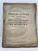 [Bretagne] Simon-Nicolas-Henri Linguet - Observations sur