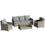 TRUUSK Tuinmeubelset Voor 5 Personen Polyrattan Tuinset Met, Verzenden, Nieuw
