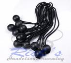 Elastiek met bal 12 stuks lengte 24 cm zwart / tentspanner, Ophalen of Verzenden, Nieuw