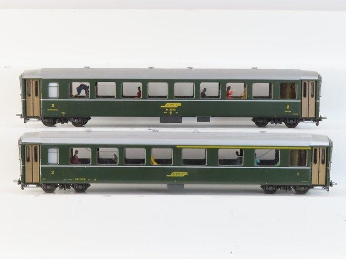 Bemo H0m - o.a. 3250 - Modeltrein personenwagen (2) - 2x, Hobby en Vrije tijd, Modeltreinen | H0