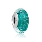 Murano Glas Bedel Turquoise Pandora compatible, Nieuw, Overige merken, Verzenden