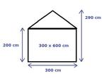 Classic Plus Feesttent PVC 3x6x2 mtr in Wit-Groen, Verzenden, Nieuw