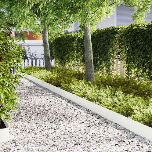 vidaXL Tuinranden 50 stuks Wit 100 x 0,5 x 20 cm Kunststof, Tuin en Terras, Overige Tuin en Terras, Nieuw, Verzenden