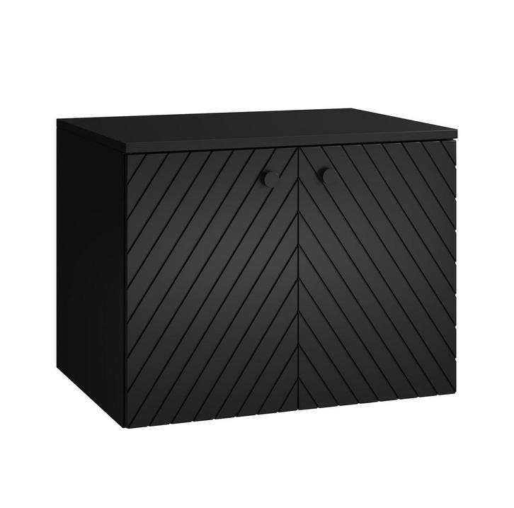 Wastafelkast Orlando 60 x 44 x 46 cm Zwart Badkamerkast, Huis en Inrichting, Badkamer | Badkamermeubels, Nieuw, Wastafelkast, Verzenden
