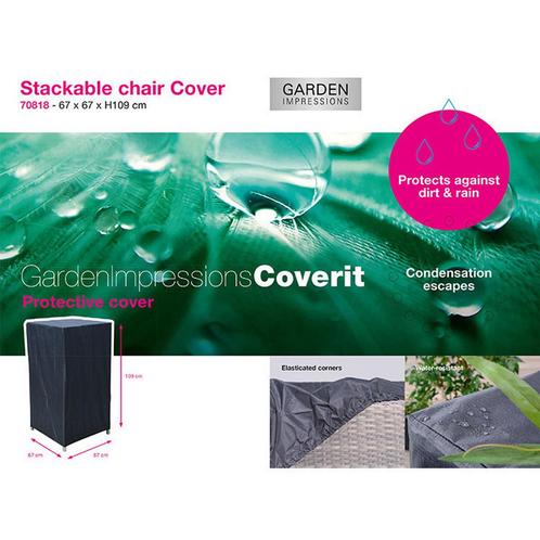 Garden Impressions Stapelbare stoel beschermhoes 67x67xH109, Tuin en Terras, Tuinmeubel-accessoires, Verzenden
