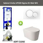 Geberit UP320 Toiletset Wandcloset Salenzi Civita Mat Wit, Ophalen of Verzenden, Nieuw, Overige typen