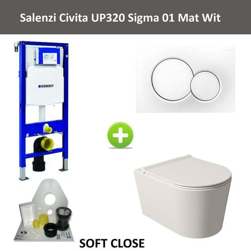 Geberit UP320 Toiletset Wandcloset Salenzi Civita Mat Wit, Doe-het-zelf en Verbouw, Sanitair, Overige typen, Nieuw, Ophalen of Verzenden