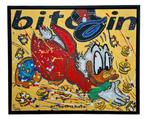 MoonTje - Scrooge Swimming Bitcoins Gold edition., Antiek en Kunst, Kunst | Schilderijen | Modern
