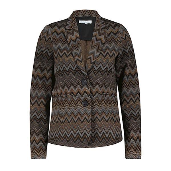 -40% Red Button  Red Button Blazer srb4135 zigzag bronze  ma, Kleding | Dames, Jasjes, Kostuums en Pakken, Bruin, Nieuw, Verzenden