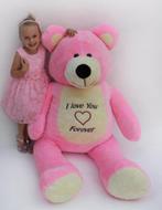 XXL Teddybeer Roze - 155 cm - Superzacht Knuffelbeest voo..., Kinderen en Baby's, Speelgoed | Knuffels en Pluche, Ophalen of Verzenden