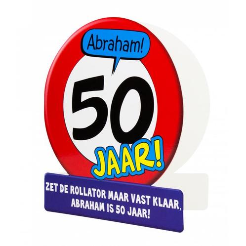 Abraham Wenskaart Verkeersbord, Kleding | Heren, Carnavalskleding en Feestkleding, Nieuw, Ophalen of Verzenden