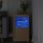 vidaXL Bijzetkast met LED-verlichting bewerkt hout sonoma, Huis en Inrichting, Kasten | Overige, Verzenden, Nieuw