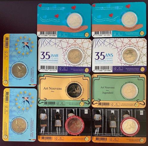 België. 2 Euro 2022/2024 (10 coins) (Zonder Minimumprijs), Postzegels en Munten, Munten | Europa | Euromunten