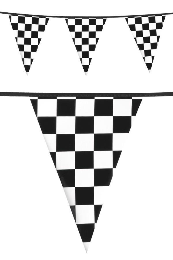 Zwart Wit Geblokte Vlaggetjes Slinger Formule 1 Racing Max V, Hobby en Vrije tijd, Feestartikelen, Carnaval, Feestartikel, Nieuw