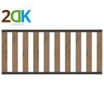 2DK hek bruin gevlamd comp antra alu frame 180x80cm, Ophalen of Verzenden, Nieuw, Kunststof