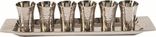 Wijnset / Kiddush set bestaande uit een langwerpig dienbl..., Huis en Inrichting, Keuken | Servies, Verzenden