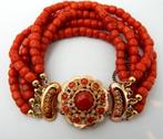 Armband - 14 karaat Geel goud Bloedkoraal - Zeldzaam, Nieuw